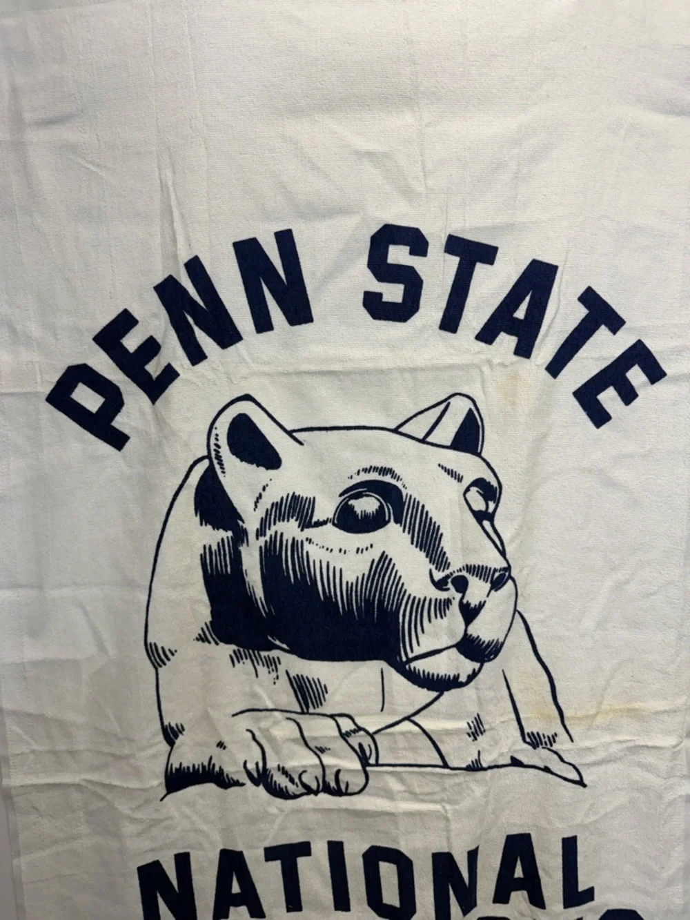 Penn State Vintage National Champions Football 1986 White & Blue Beach Towel